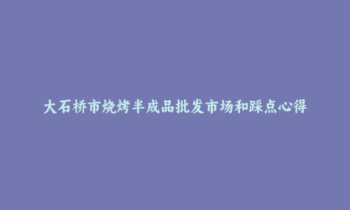 大石桥市烧烤半成品批发市场和踩点心得