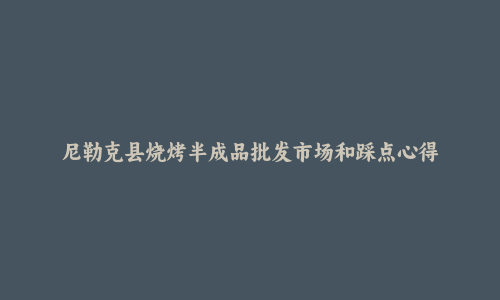 尼勒克县烧烤半成品批发市场和踩点心得