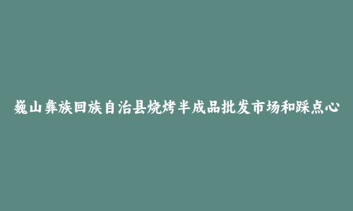 巍山彝族回族自治县烧烤半成品批发市场和踩点心得