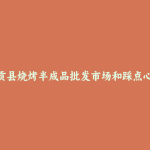 左贡县烧烤半成品批发市场和踩点心得